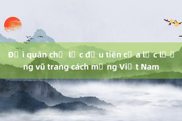 Đội quân chủ lực đầu tiên của lực lượng vũ trang cách mạng Việt Nam