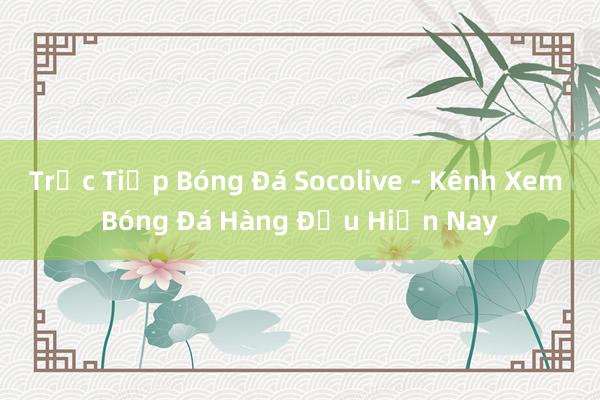 Trực Tiếp Bóng Đá Socolive - Kênh Xem Bóng Đá Hàng Đầu Hiện Nay