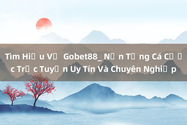 Tìm Hiểu Về Gobet88_ Nền Tảng Cá Cược Trực Tuyến Uy Tín Và Chuyên Nghiệp