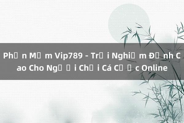 Phần Mềm Vip789 - Trải Nghiệm Đỉnh Cao Cho Người Chơi Cá Cược Online