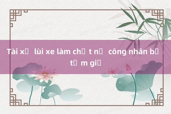 Tài xế lùi xe làm chết nữ công nhân bị tạm giữ