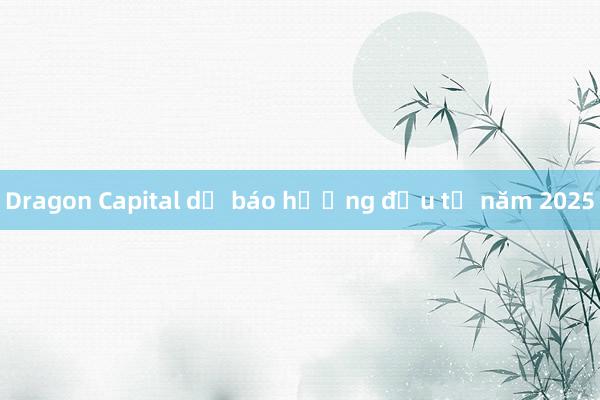 Dragon Capital dự báo hướng đầu tư năm 2025